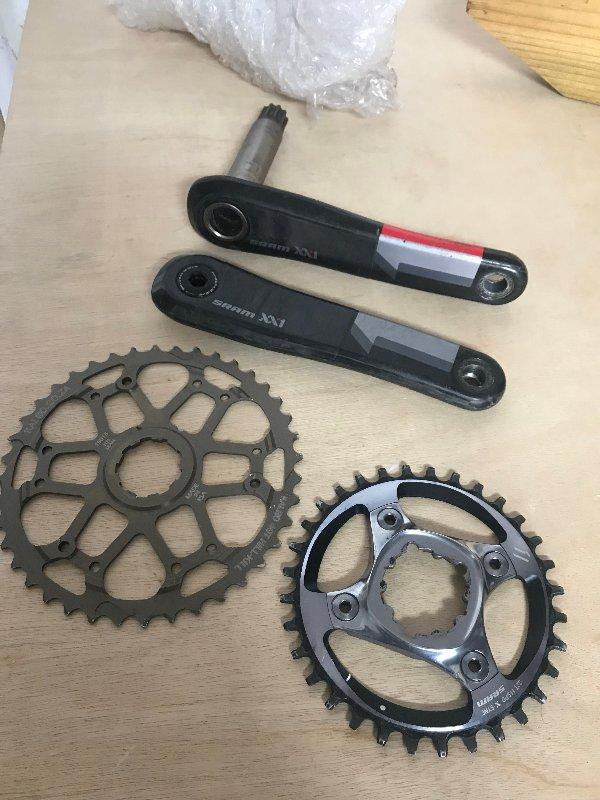 SRAM XX1 Carbon Cranks 170mm, GXP, 156 Q Factor Bike Hub