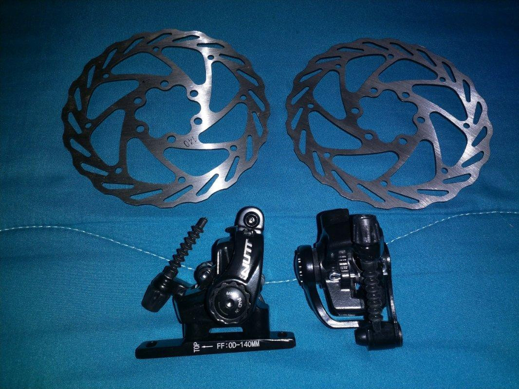 Nutt Mechanical Disc Calipers With Discs Bike Hub