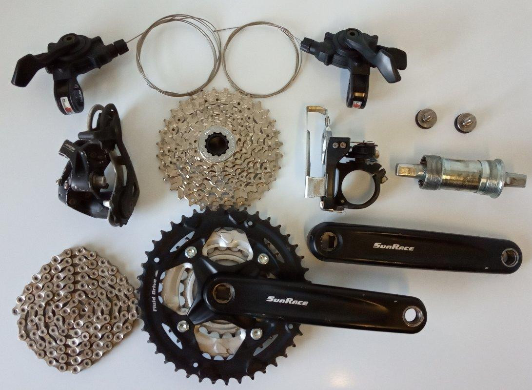 3x9 Groupset (SRAM X-7 Shimano Sun Race) Complete Groupsets
