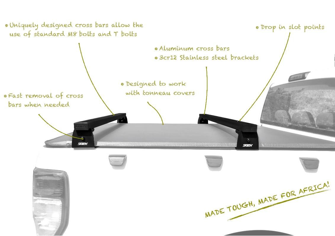 SKITCH CROSS BAR KIT Bakkie Load Bed Rack Bike Racks