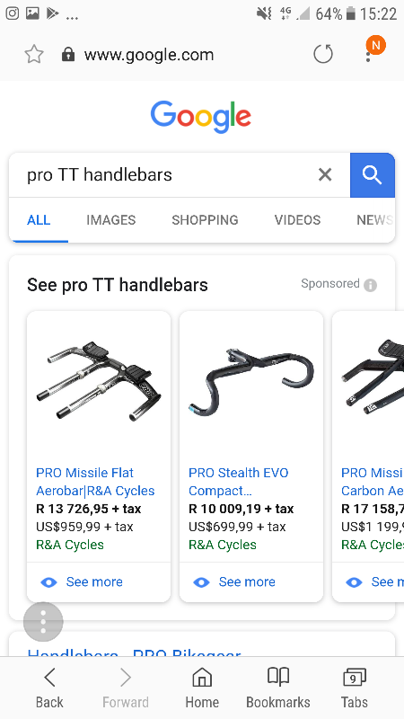 pro missile tt bars