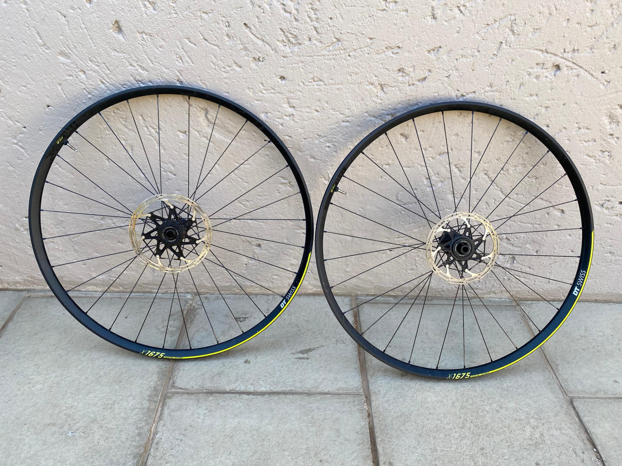 DT Swiss X1675 Spline CL wheelset with rotors. | Mountain Bike