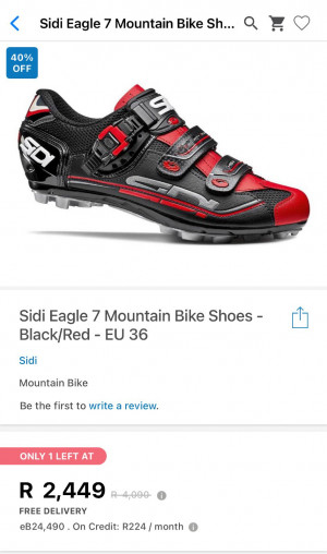 SIDI_MTB Shoe Eagle Black Red_V-Good condition Shoes Bike Hub