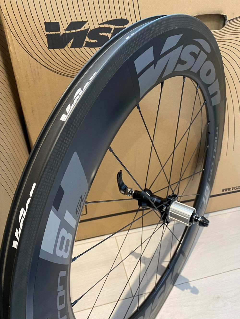 55 Carbon Clincher Vision Metron 55 Usate Road Bike Ruote Vision