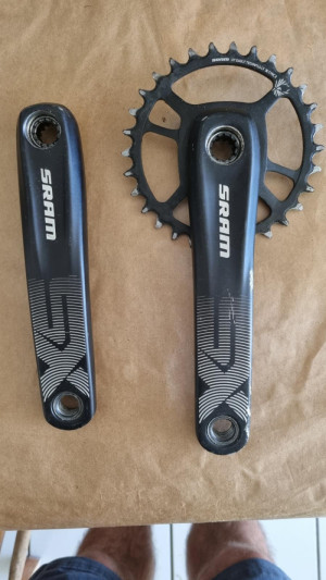 SRAM SX Eagle Powerspline Crankset 170mm Cranksets Bike Hub
