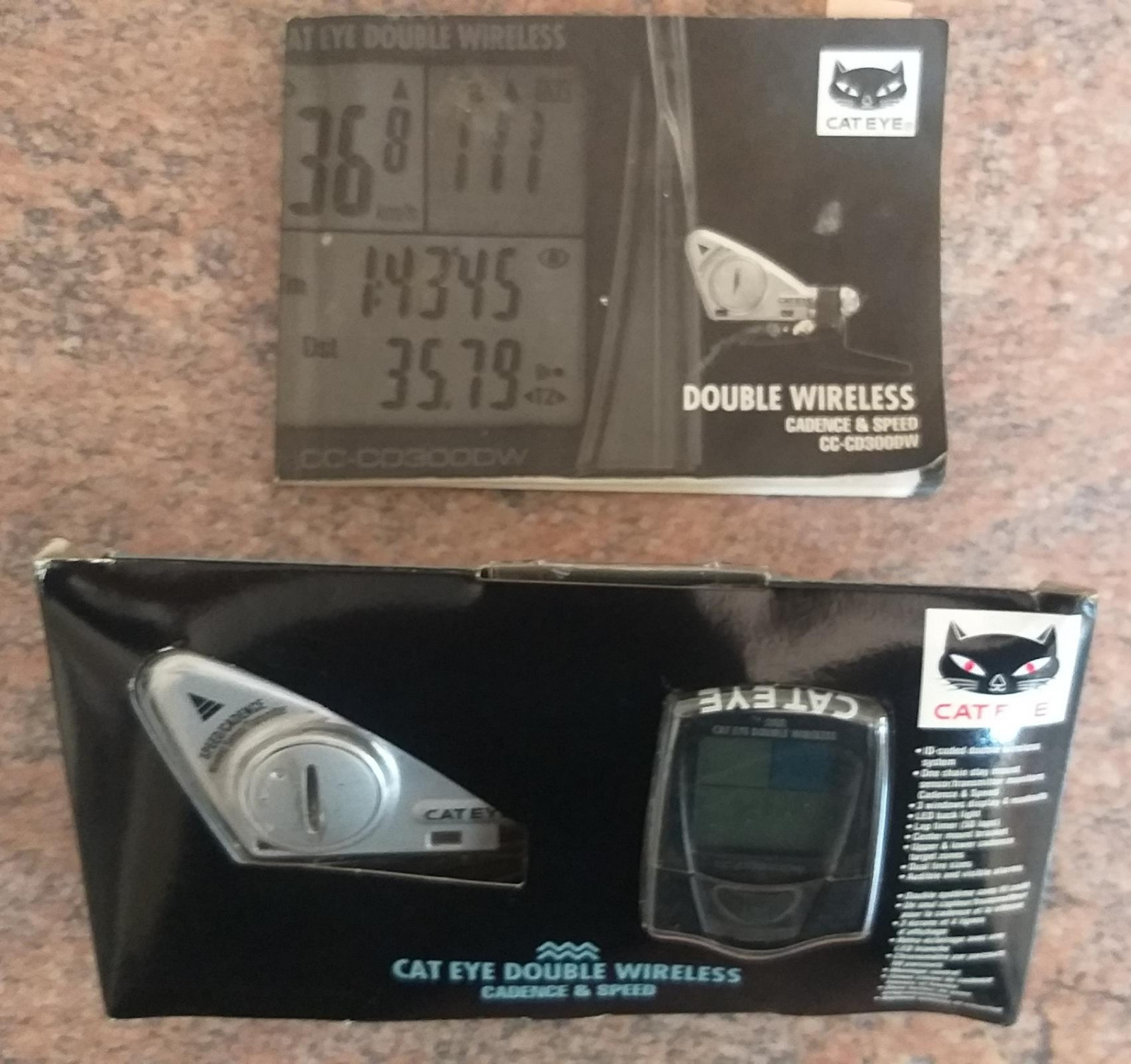 CATEYE DOUBLE WIRELESS Cycle Computer {Neg) Computers & GPS Bike Hub