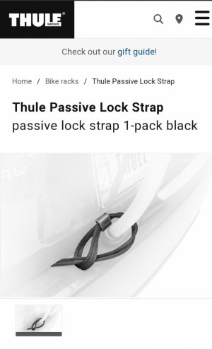 Thule passive cable lock strap Frame Protection Stickers