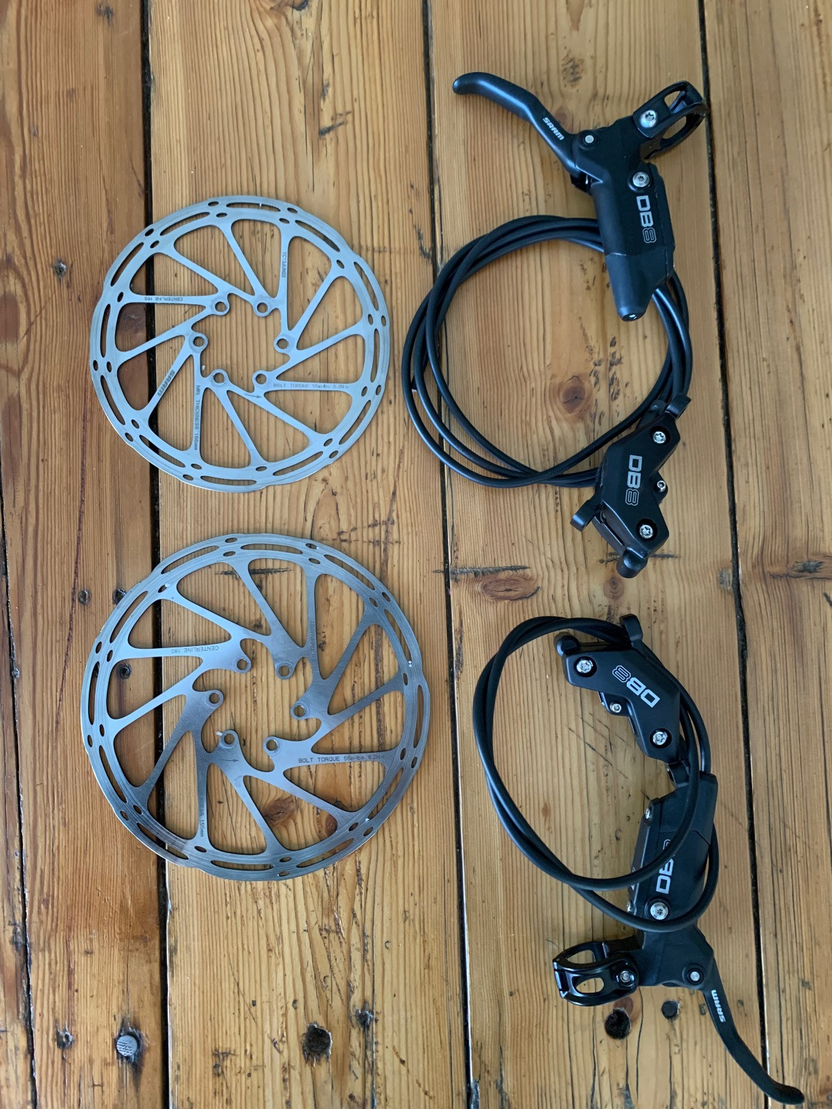 SRAM DB8 break levers, callipers and rotors Mountain Bike Brakes