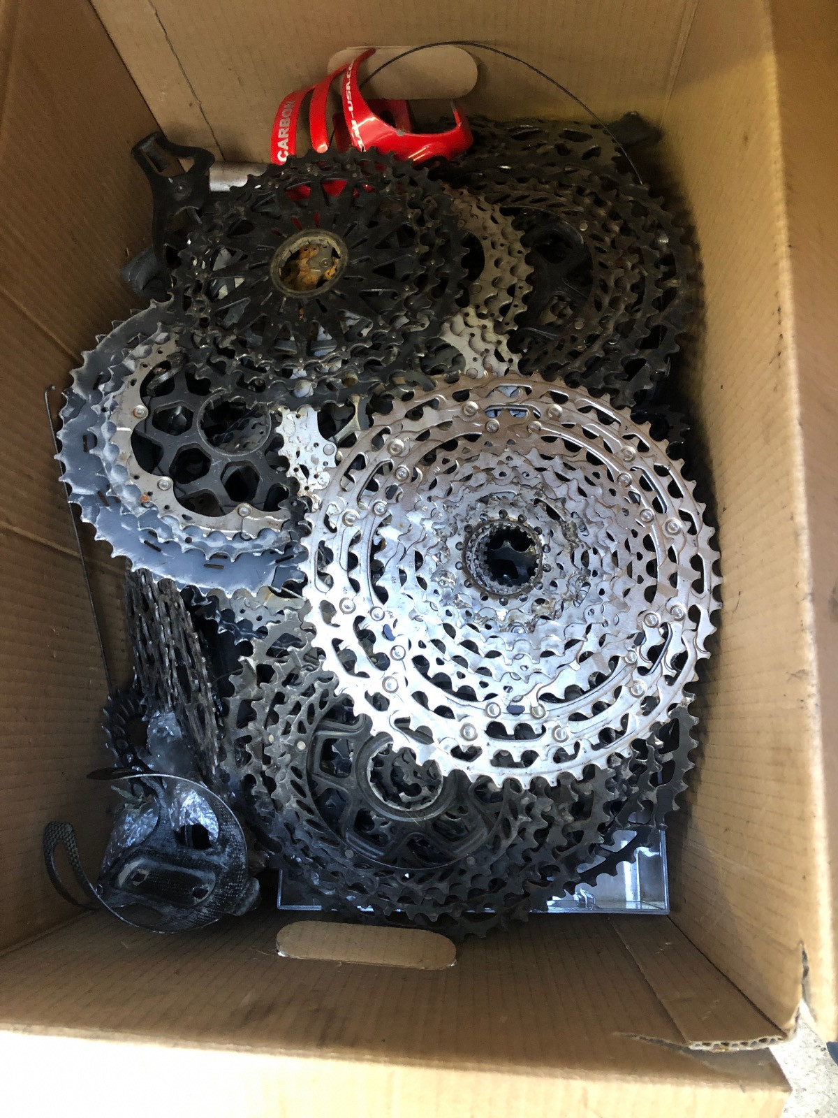 Box of incomplete parts and spares | Complete Groupsets | Bike Hub