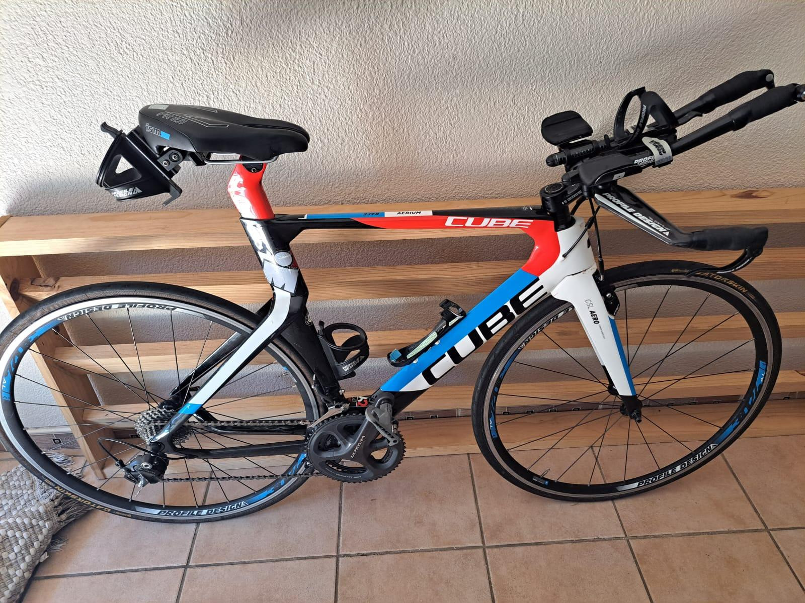 Boîte De Rangement Porte-bouteille Cube Aerium Pour Triathlon - Hauteur Réglable - Neuf