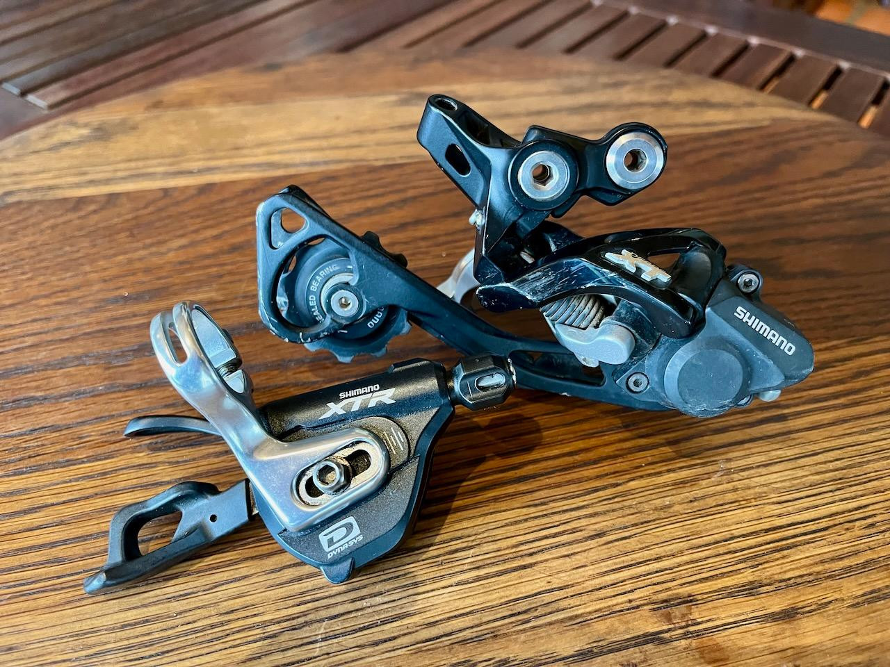 Shimano XTR 10-speed shifter and XT derailleur Rear Derailleurs