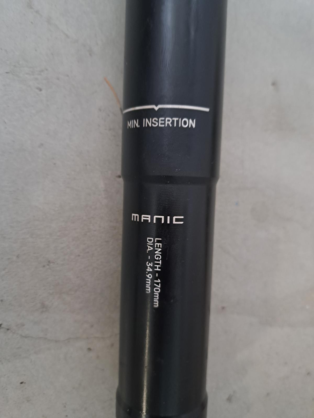 Tige De Selle Dropper X-Fusion Manic - Diamètre 34.9mm, Course 100mm, Télécommande Interne - Neuf