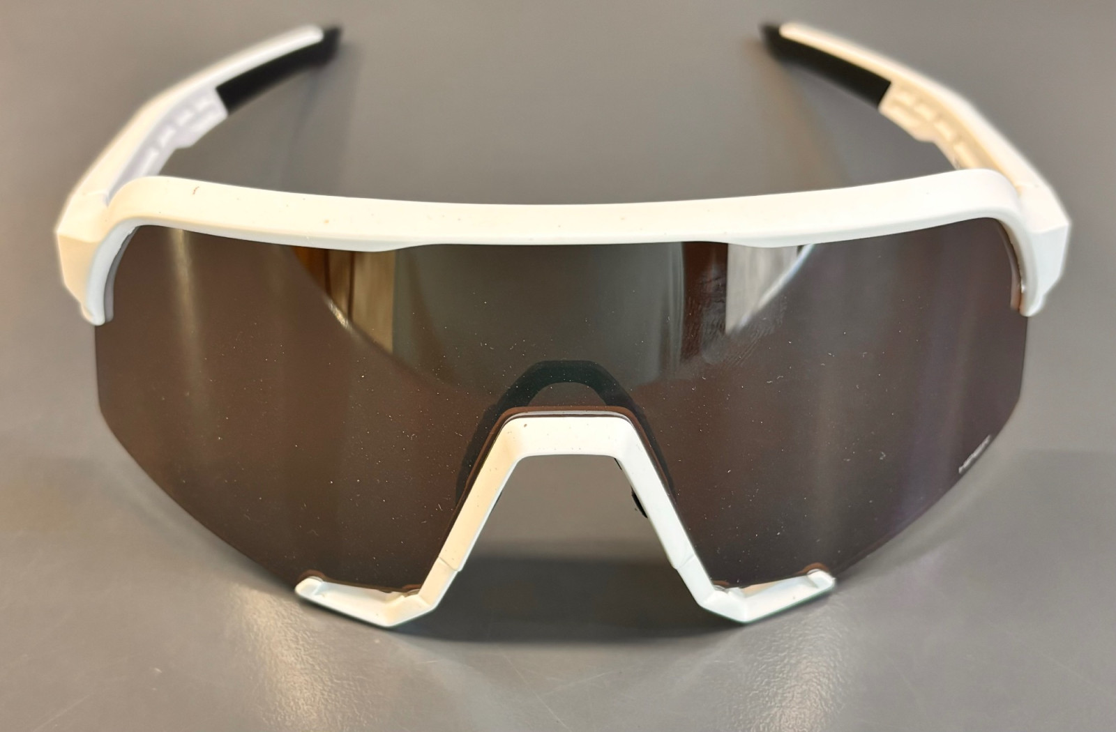 100% S3 Matte White - HiPER Silver Mirror Lens | Eyewear | Bike Hub