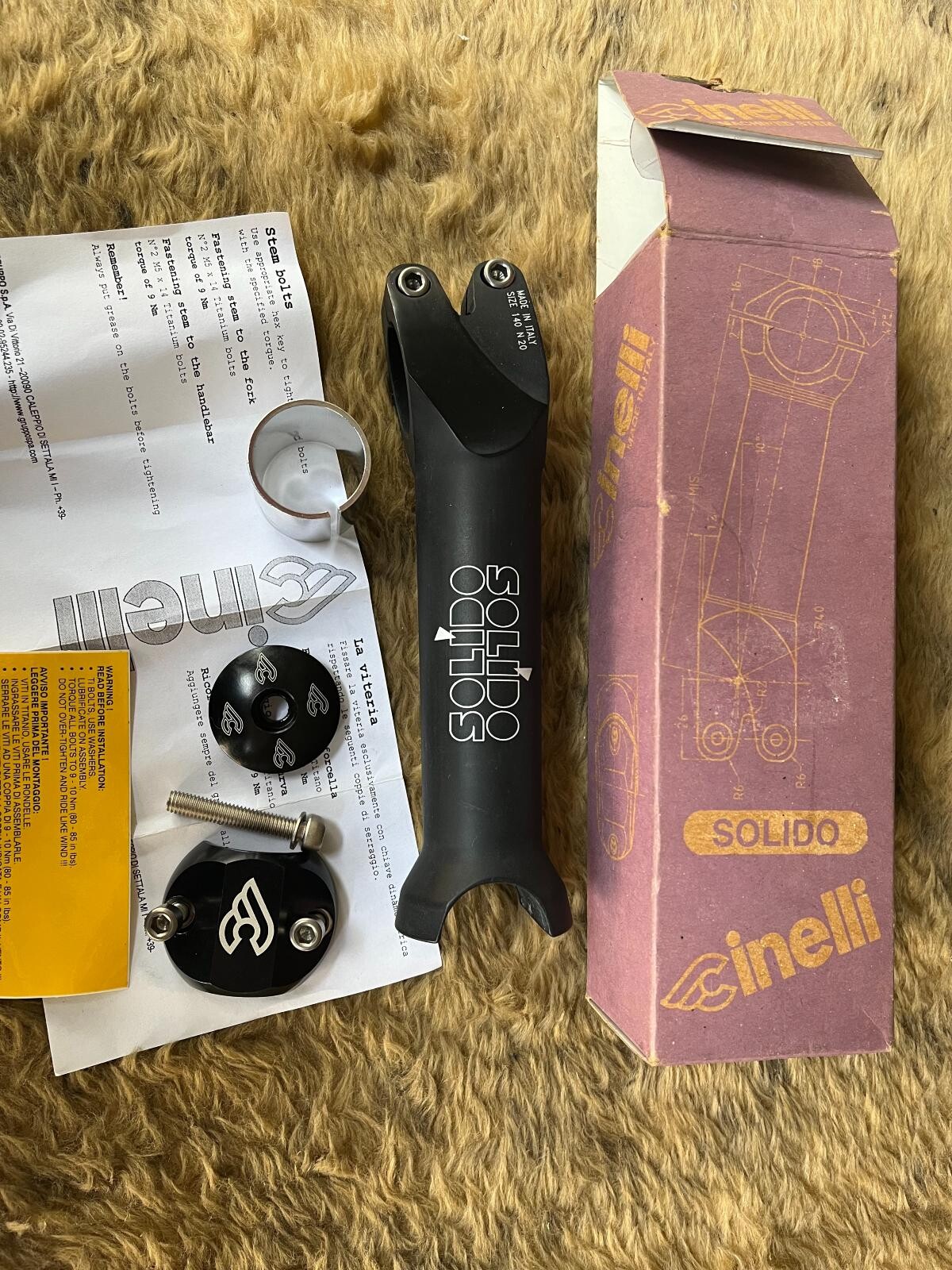 Cinelli Original Bolt stem Bulloncino Avec Insert pour Tige