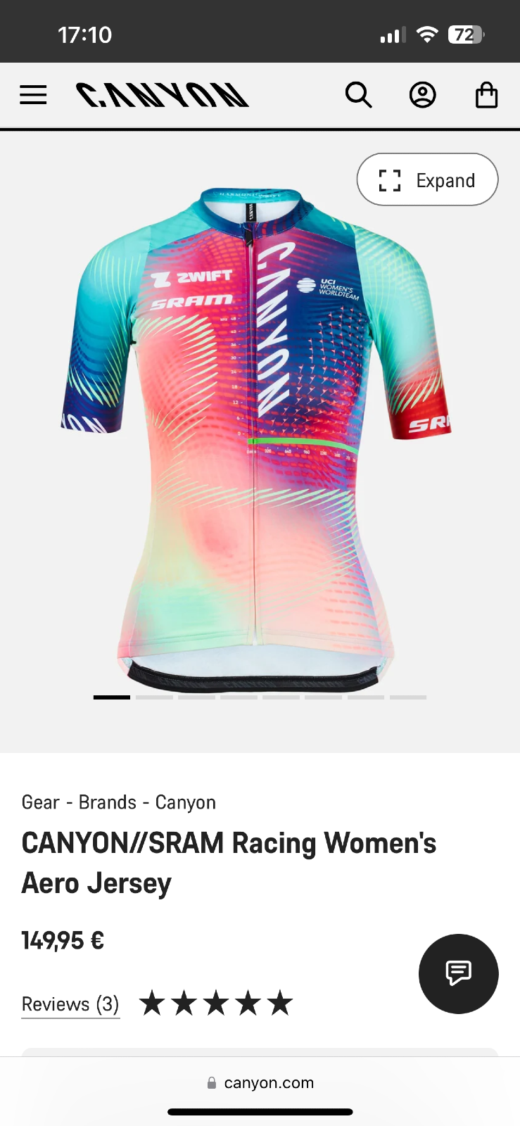 CANYON//SRAM Racing Womens Aero Jersey Jerseys Bike Hub