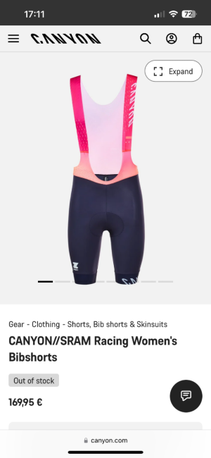 CANYON//SRAM Racing Womens Bibshorts | Lycra / bibshorts | Bike Hub