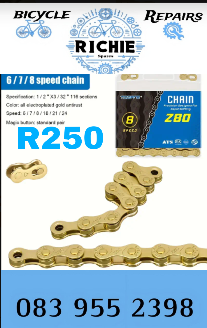 8 Speed Chain Gold | Chains | Bike Hub