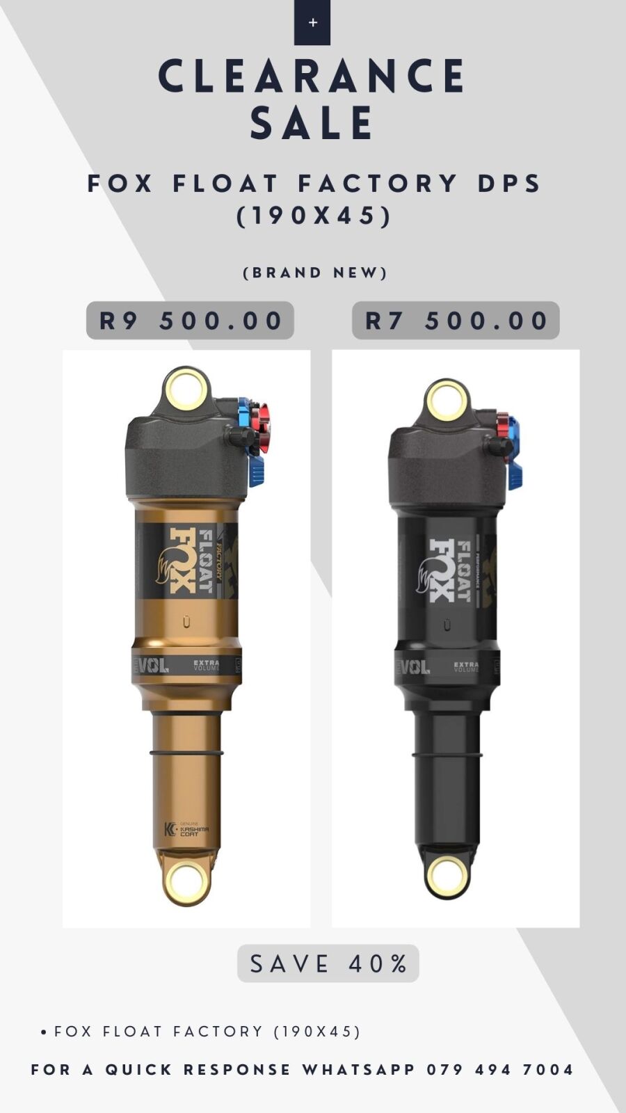 Fox Float DPS 3-Pos Rear Shock 190x45 *Brand New | Rear Shocks
