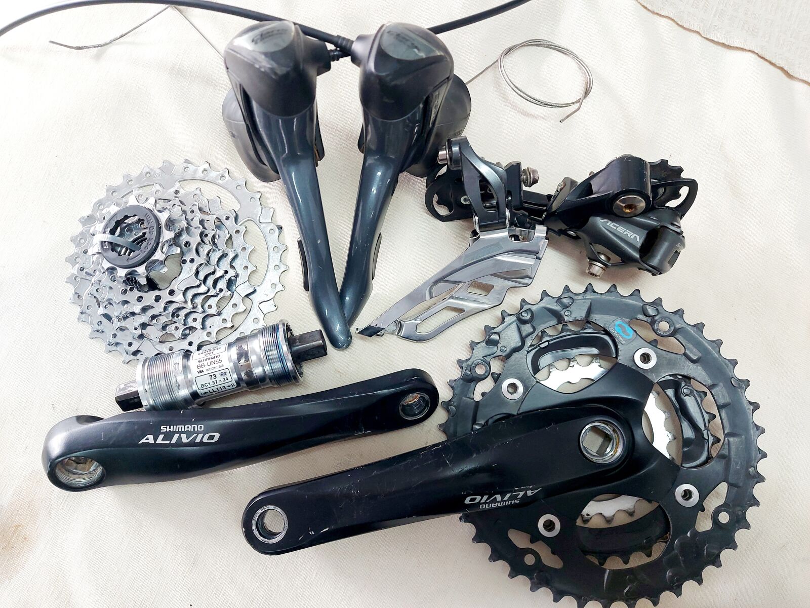 Mini Groupset Alivio Acera Altus Cassette Shimano Acera 3x8