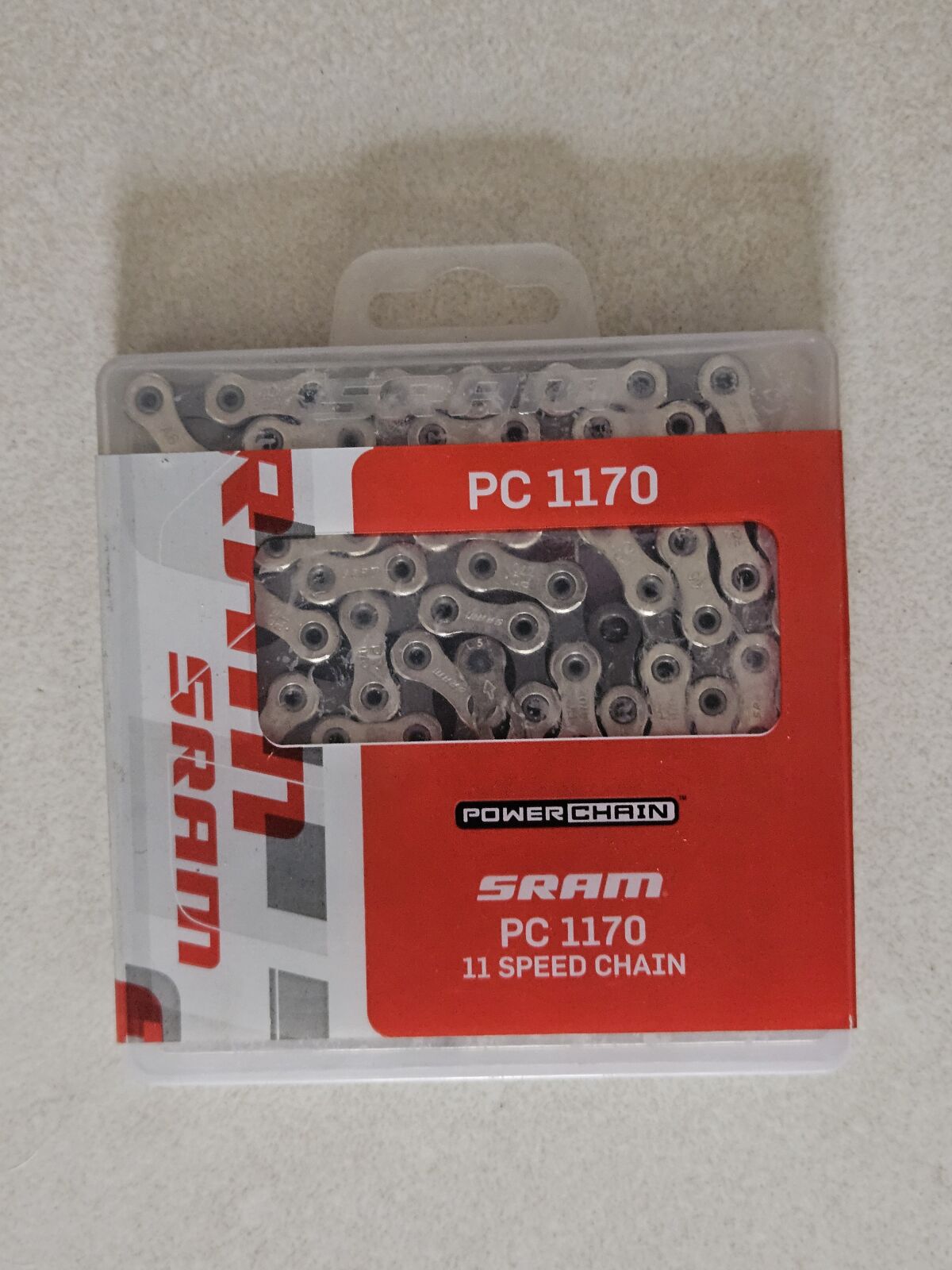 Sram PC 1170 Ketting – Zilver, 11-versnellingen, 120 Schakels, Met Holle Pinnen En Hardverchroomd