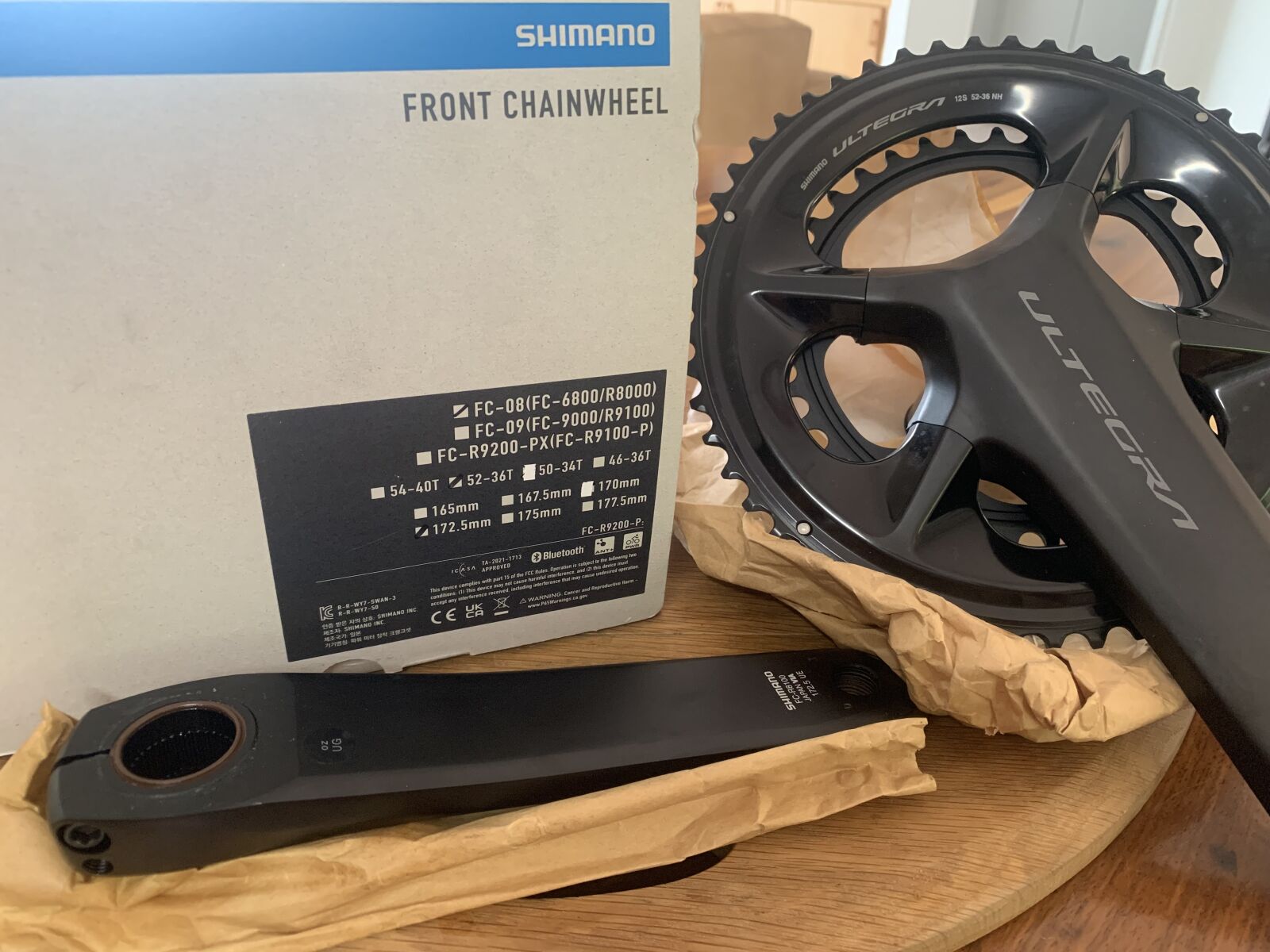 Shimano Ultegra R8100 12 speeds 52-36T arm 172.5mm | Cranksets