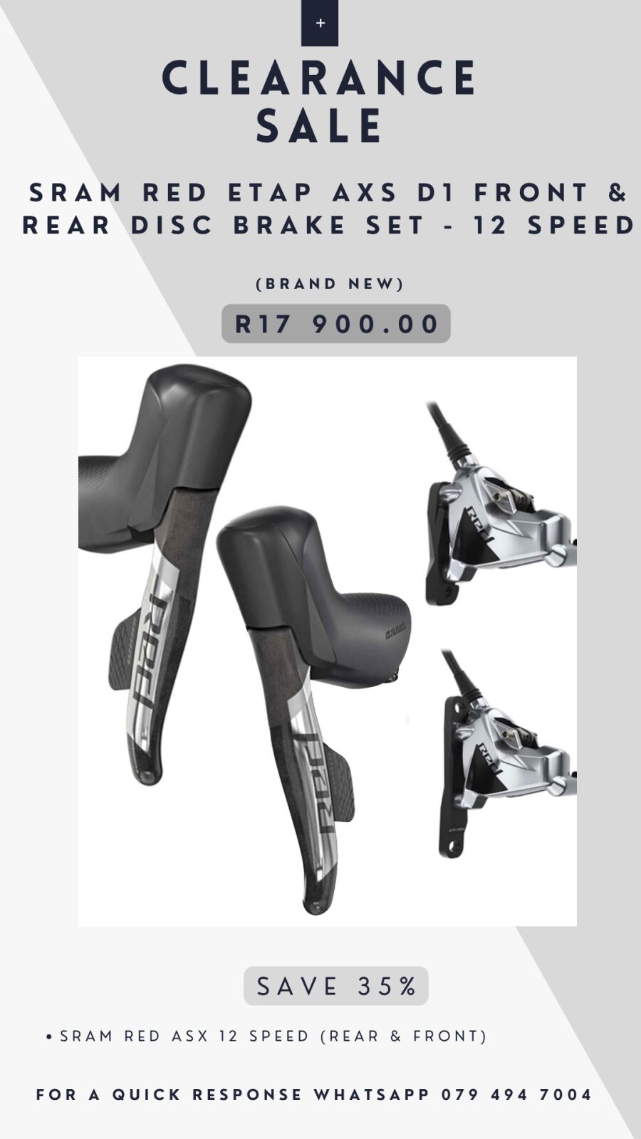 SRAM Red eTap AXS D1 Front & Rear - 12 Speed | Road Bike Brakes
